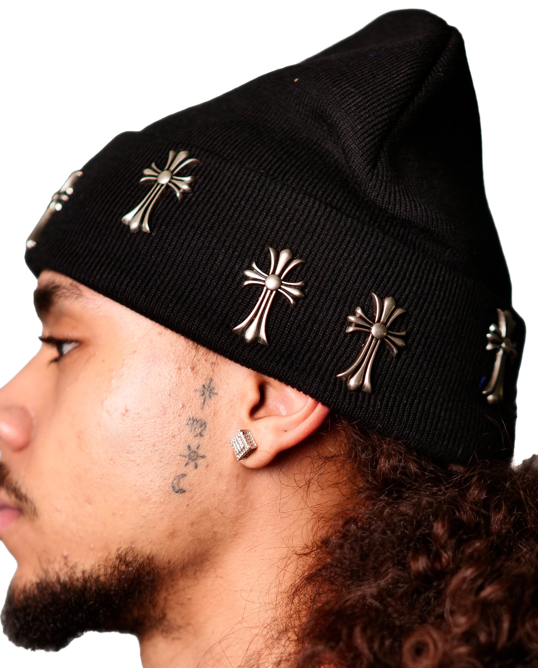 WATSON CROSS CHARM SHADOW BEANIE HAT (BLACK) – All Star Elite