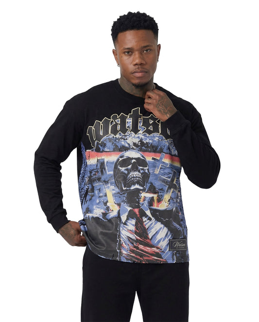 WATSON TAKEOVER LONGSLEEVE T-SHIRT (BLACK)