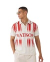 WATSON RED RUBY STRIPES RUGBY POLO (CREAM)