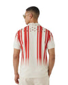 WATSON RED RUBY STRIPES RUGBY POLO (CREAM)