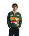 WATSON OLYMPICS LONGSLEEVE RUGBY POLO (GREEN)