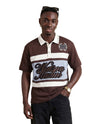 WATSON STUDIOS STAR EMBELLISHED POLO (BROWN)
