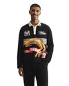 WATSON OLYMPICS LEAP LONGSLEEVE RUGBY POLO (BLACK)