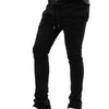STACKED FLEECE PANTS (BLACK)
