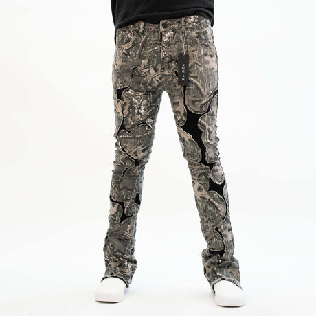 HOL STACKED DENIM (GREEN CAMO)