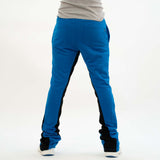 STACKED FLEECE PANTS (COBALT/BLACK)