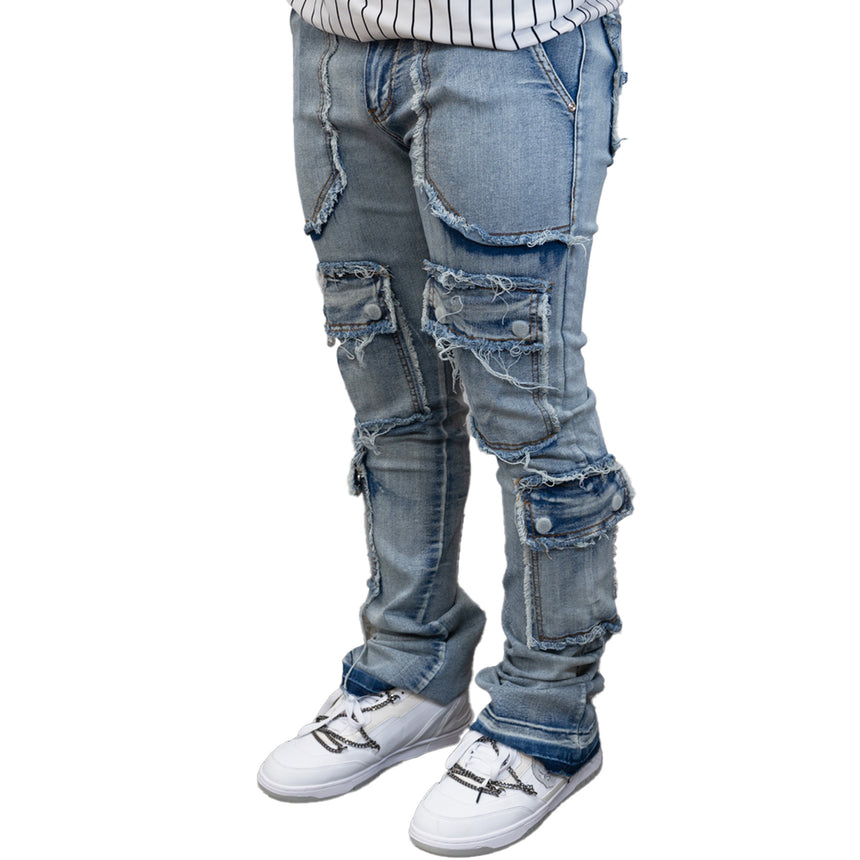 STACKED DENIM M5977D (BLUE WASH)