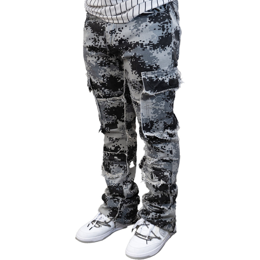 STACKED DENIM M5996T (BLACK CAMO)