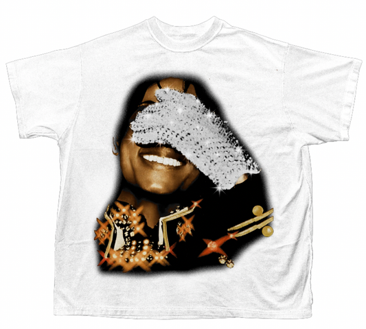 MICHAEL JACKSON GLOVE T-SHIRT (WHITE)