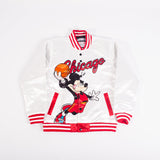 MICKEY MOUSE CHI WHITE  SATIN JACKET
