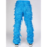 Politics Jeans - Thrashed Distressed Stacked Flare - Cobalt - Debris 514