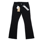 BLACK EMBELLISHED RHINESTONE CRYSTAL WATSON DENIM