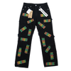 BLACK ALL OVER FRAYED PATCHWORK WATSON DENIM