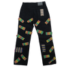 BLACK ALL OVER FRAYED PATCHWORK WATSON DENIM