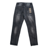 BLACK EMBOSSED MURAL WATSON DENIM