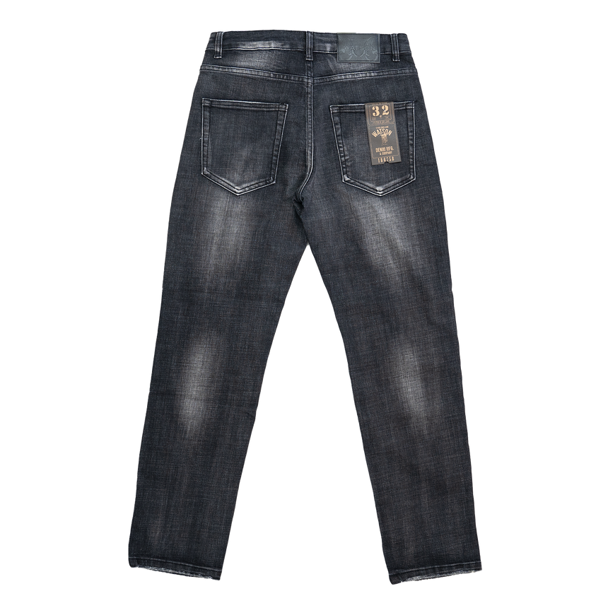 BLACK EMBOSSED MURAL WATSON DENIM