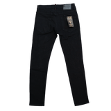 BLACK EMBELLISHED MULTI RIPPED WATSON DENIM