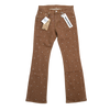 BROWN ALL OVER EMBELLISHED RHINESTONE CRYSTAL WATSON DENIM