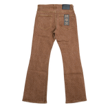BROWN ALL OVER EMBELLISHED RHINESTONE CRYSTAL WATSON DENIM