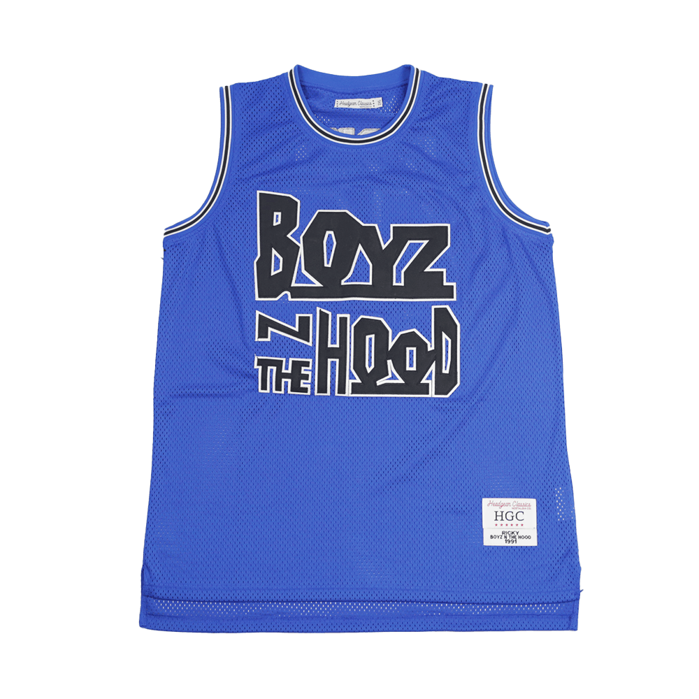 Ricky Boyz In The Hood Blue Basketball Jersey - Allstarelite.com