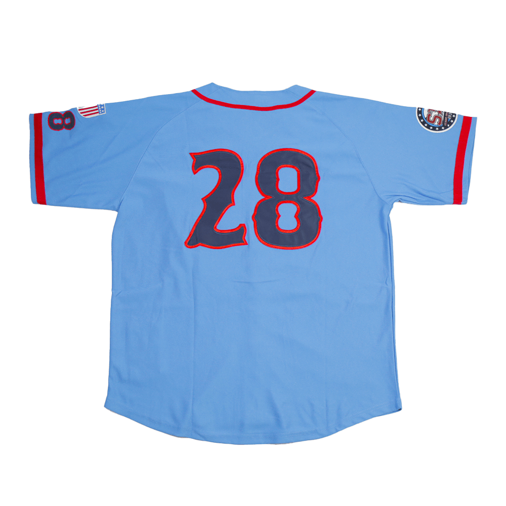 ST. LOUIS STARS BLUE BUTTON DOWN JERSEY - Allstarelite.com