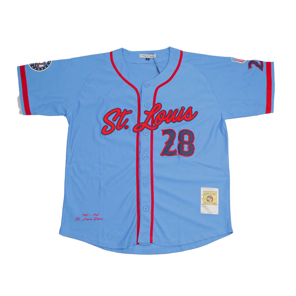 ST. LOUIS STARS BLUE BUTTON DOWN JERSEY - Allstarelite.com