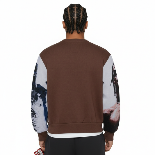 TRAVIS SCOTT CUTOUT TAPESTRY SWEATSHIRT
