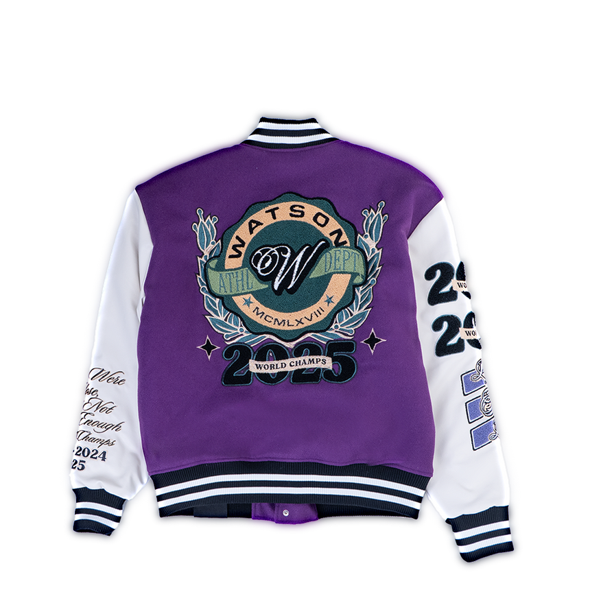 WATSON ATHLETIC DEPARTMENT VARSITY JACKET (PURPLE)