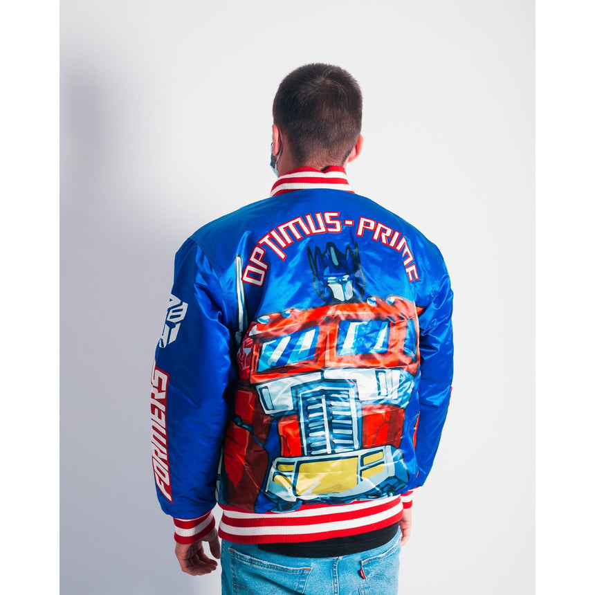 OPTIMUS PRIME TRANSFORMERS SATIN JACKET BLUE