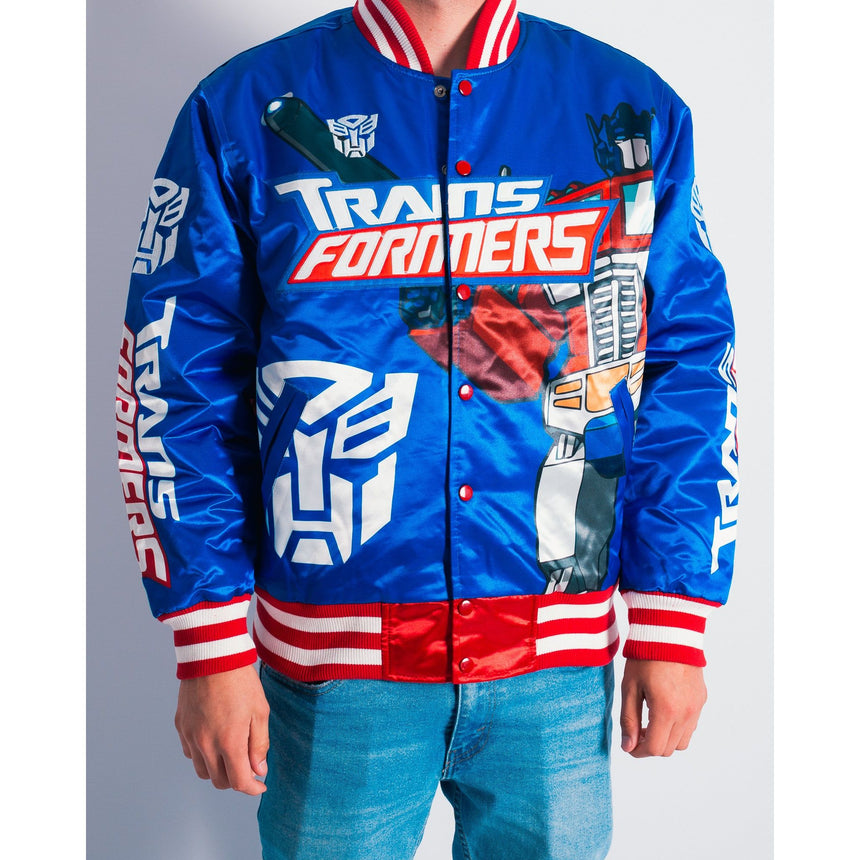 OPTIMUS PRIME TRANSFORMERS SATIN JACKET BLUE