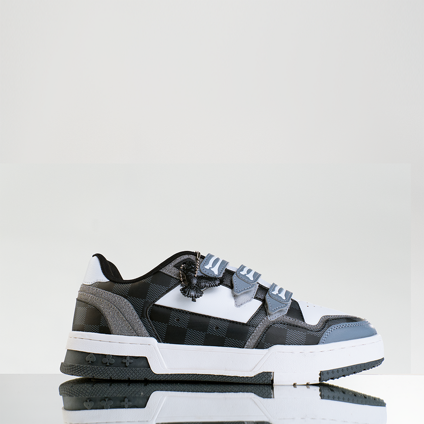 VULTURE STRAP SNEAKERS (BLACK CHECKERBOARD)