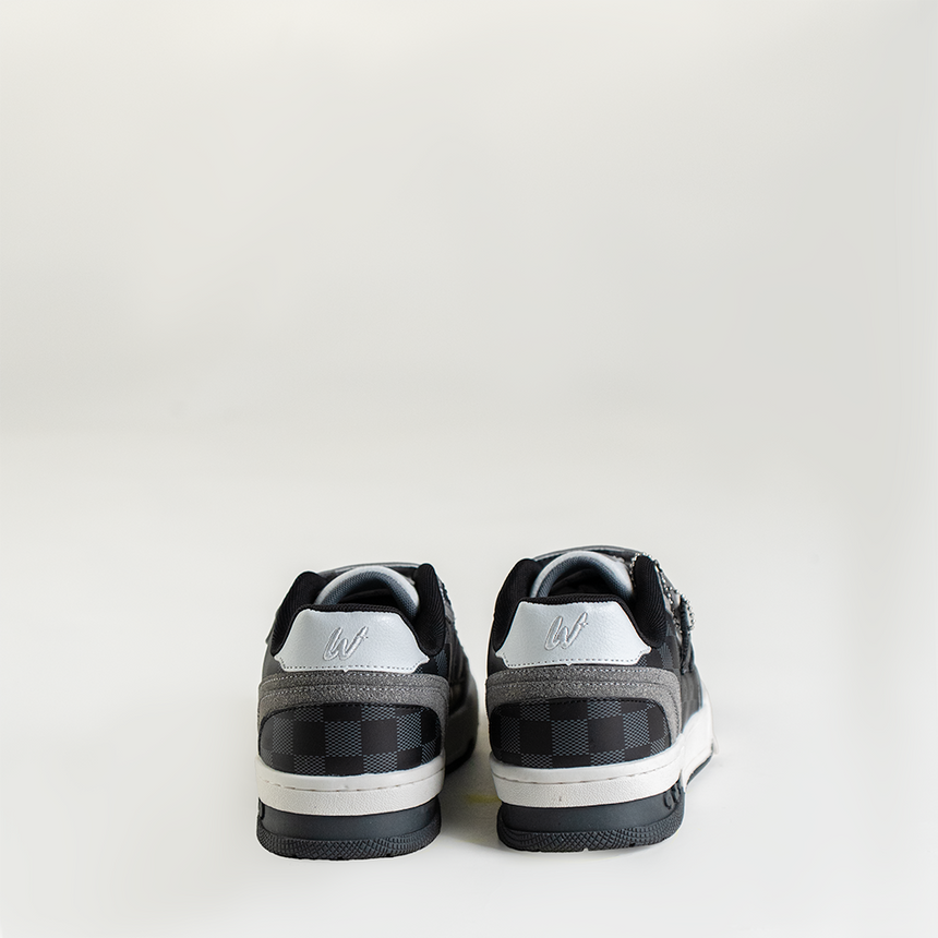 VULTURE STRAP SNEAKERS (BLACK CHECKERBOARD)