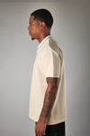 WATSON COLLAR EMBELLISHED CREAM POLO SHIRT