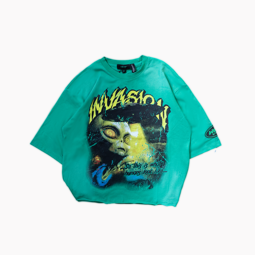 WATSON INVASION CROPPED T-SHIRT (GREEN)