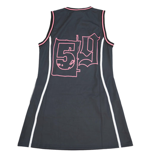 BRAND X BARBIE ABOVE THE LAW JERSEY DRESS (BLACK)