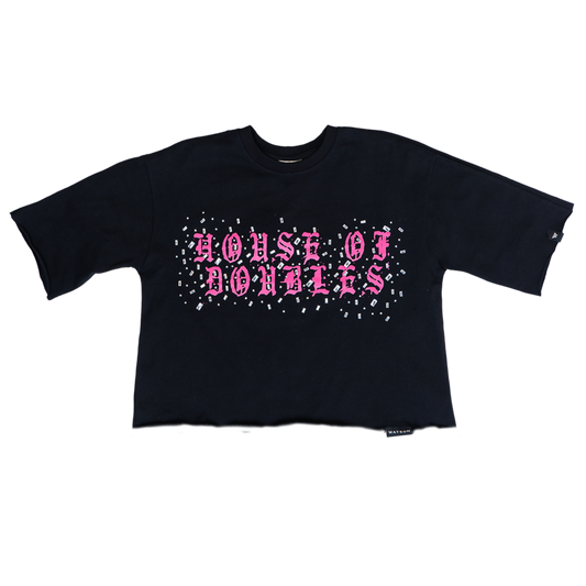 WATSON HOUSE OF DOUBLES LIVE UV CROPPED T-SHIRT (BLACK)