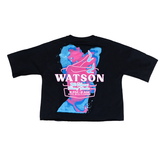 WATSON HOUSE OF DOUBLES LIVE UV CROPPED T-SHIRT (BLACK)