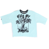 WATSON CITY OF ANGELS CROPPED T-SHIRT (TEAL)