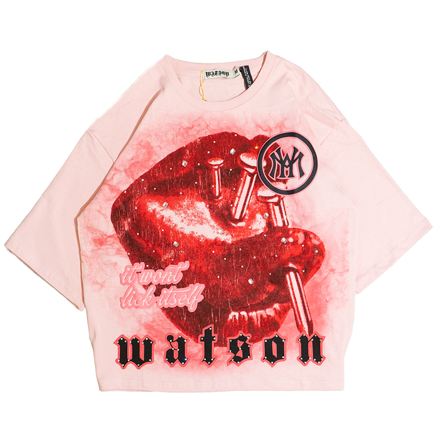 WATSON IT WON'T LICK ITSELF T-SHIRT (PINK)