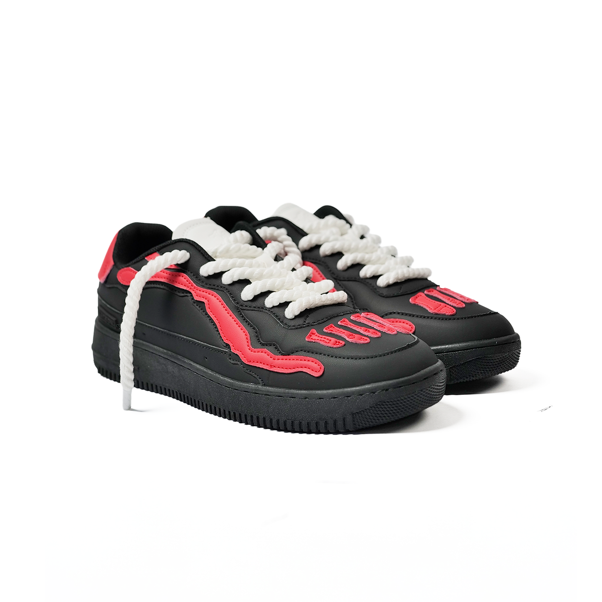 Watson Bones low-top sneaker in Magma, black and red