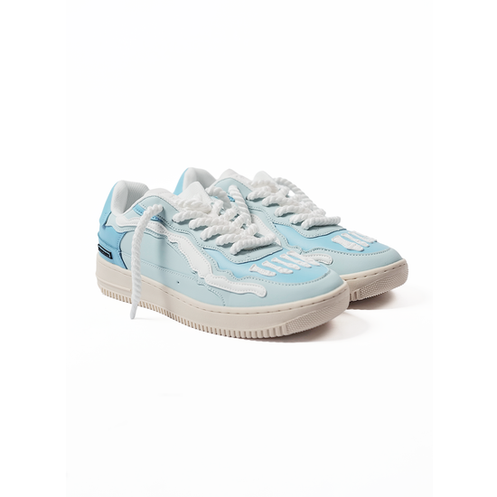 Watson Bones low-top sneaker in Beach Day, blue and white