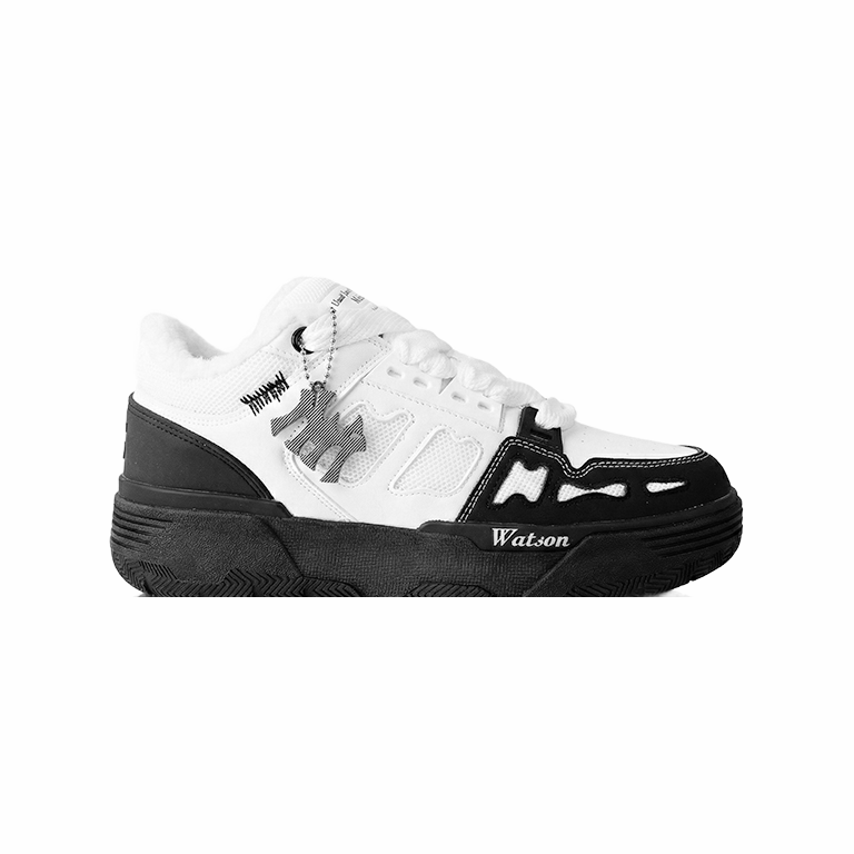 Chunky Bones high-top sneaker in Tuxedo, black and white – alternate view 2
