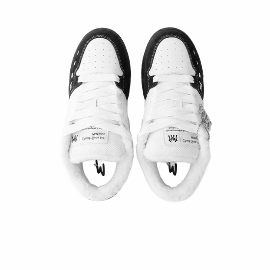 Chunky Bones high-top sneaker in Tuxedo, black and white – alternate view 4