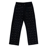WATSON DENIM PANTS WITH PEARLS (BLACK)