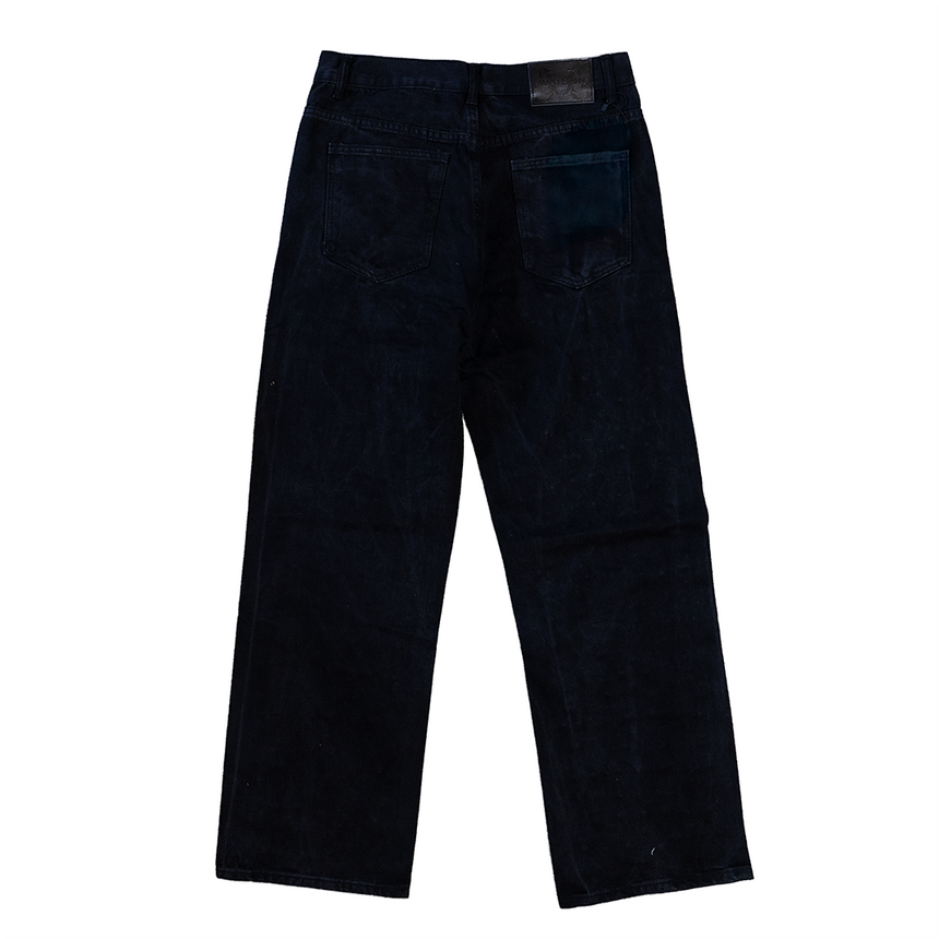 WATSON DENIM PANTS WITH PEARLS (BLACK)