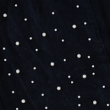 WATSON DENIM PANTS WITH PEARLS (BLACK)