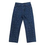WATSON DENIM PANTS WITH PEARLS (NAVY)