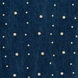 WATSON DENIM PANTS WITH PEARLS (NAVY)