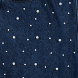 WATSON DENIM PANTS WITH PEARLS (NAVY)