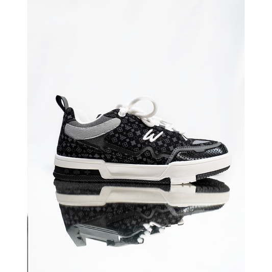 K FLIP SNEAKERS (BLACK MONOGRAM)